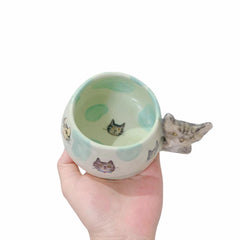 Personalisierte Keramiktasse mit Haustiermotiv | Einzigartige handbemalte Tasse | Tasse mit Katzenmotiv | Geschenk für Tierliebhaber | Erinnerungsgeschenk für Haustiere | Geschenk für Katzenliebhaber (250 ml)