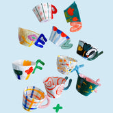 Personalisierter, glasierter Porzellanbecher | Einzigartige, handbemalte Tasse | Geschenk für Mama, Kollegin | Mit Ihrem Logo, Design oder Text individuell gestaltbar | Einzigartiges Geschenk