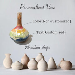 Personalisierte Keramikvase: Einzigartiges Kunstwerk, individuell gestaltete Vase, gedrehte Vase, handgefertigte Blumenvase.