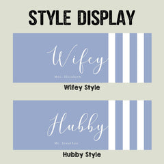 Couple Wifey and Hubby Customized Beach Towel Personalized Beach Chair Cover with Side Pockets, Custom Name Chaise Lounge Chair Towel Cover (P000)