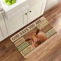 Christian Cow Doormat: Farmhouse Faith Entry Mat (P000)