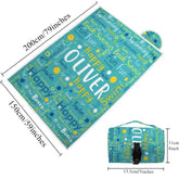 Custom Name Picnic Blanket, Waterproof & Packable, Personalized Outdoor Mat for Camping, Beach, Festivals (P002)