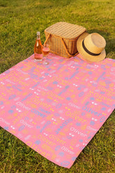 Custom Name Picnic Blanket, Waterproof & Packable, Personalized Outdoor Mat for Camping, Beach, Festivals (P004)