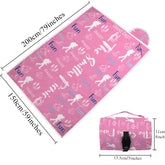Custom Name Picnic Blanket, Waterproof & Packable, Personalized Outdoor Mat for Camping, Beach, Festivals (P003)