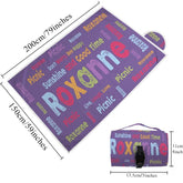 Custom Name Picnic Blanket, Waterproof & Packable, Personalized Colorful Outdoor Mat for Camping, Beach, Festivals (P001)