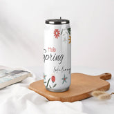 Individuell gestaltbarer Coca-Cola-Becher mit Strohhalm – Vakuumisolierter Becher aus Edelstahl 304