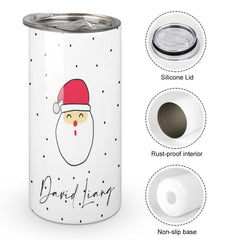 Personalisierter Edelstahlbecher – Individuell gestaltbarer Reisebecher mit Namen für Auto, Fitnessstudio, Büro