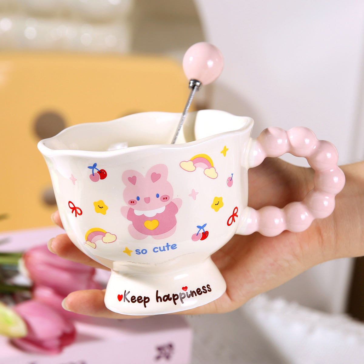 Niedliche Keramiktasse mit Welpenmotiv – Erinnerungsgeschenk 