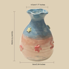 Personalisierte Keramikvase: Einzigartiges Kunstwerk, individuell gestaltete Vase, gedrehte Vase, handgefertigte Blumenvase.
