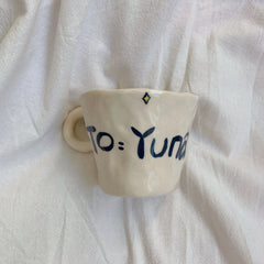 Personalized Anniversary Porcelain Mug | Hand-Painted with Your Dates,Text | Unique Gift for Wife, Husband, Parents | Custom Keepsake