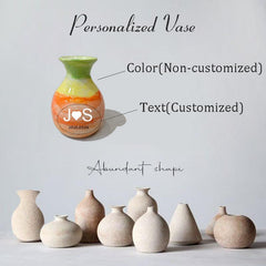 Personalisierte Hochzeitsvase, Keramikvase für Verlobungen, Jubiläumsgeschenke, handgefertigte Vase, Keramikkunst, Blumenvase, einzigartige Vase, moderne Keramik