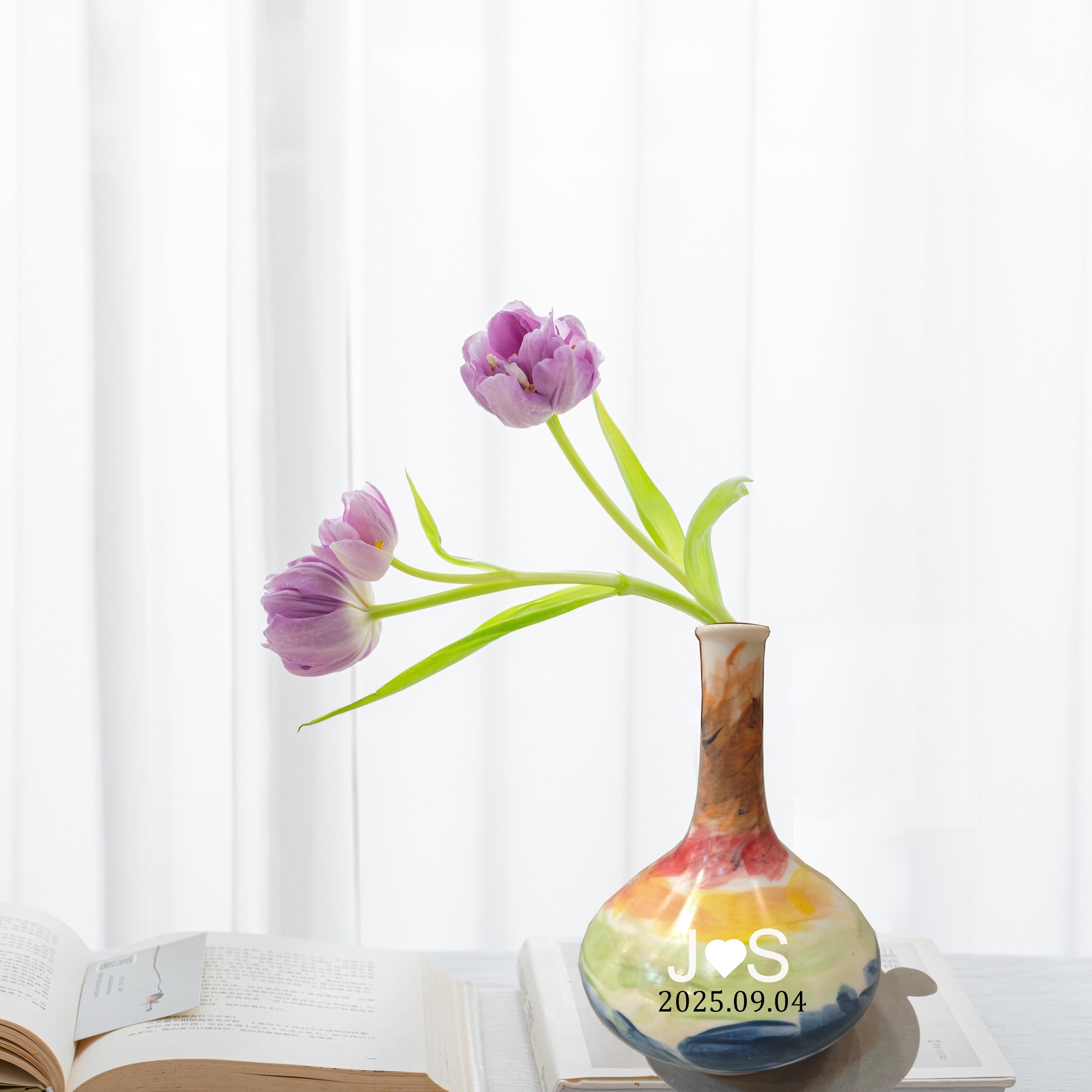 Personalized Ceramic Vase: Unique Art Piece,Custom Vase,Wheel Thrown Vase,Handmake Flower Vase.