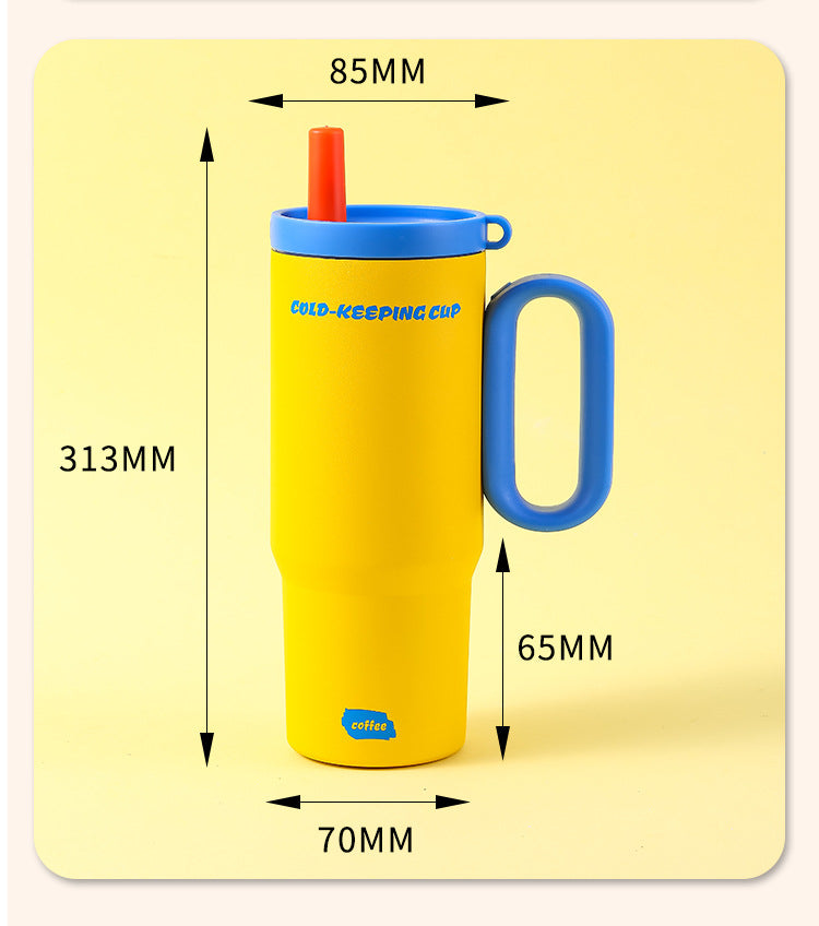 Großer, vakuumisolierter Becher aus Edelstahl 316 mit großem Fassungsvermögen für Eiswürfel