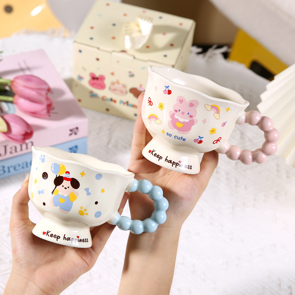 Niedliche Keramiktasse mit Welpenmotiv – Erinnerungsgeschenk 