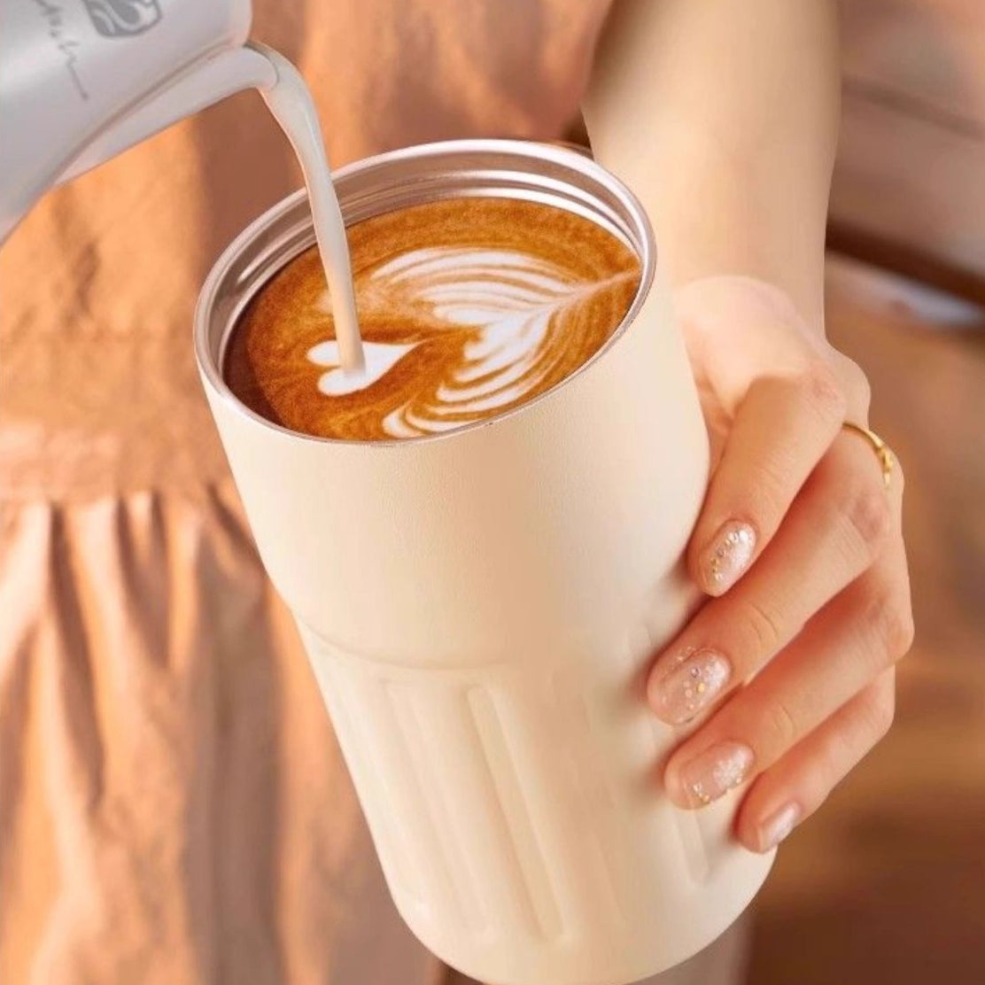 Intelligente Temperaturanzeige, isolierter Edelstahlbecher, tragbarer Kaffeebecher, einfach