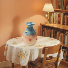 Personalisierte Keramikvase: Einzigartiges Kunstwerk, individuell gestaltete Vase, gedrehte Vase, handgefertigte Blumenvase.