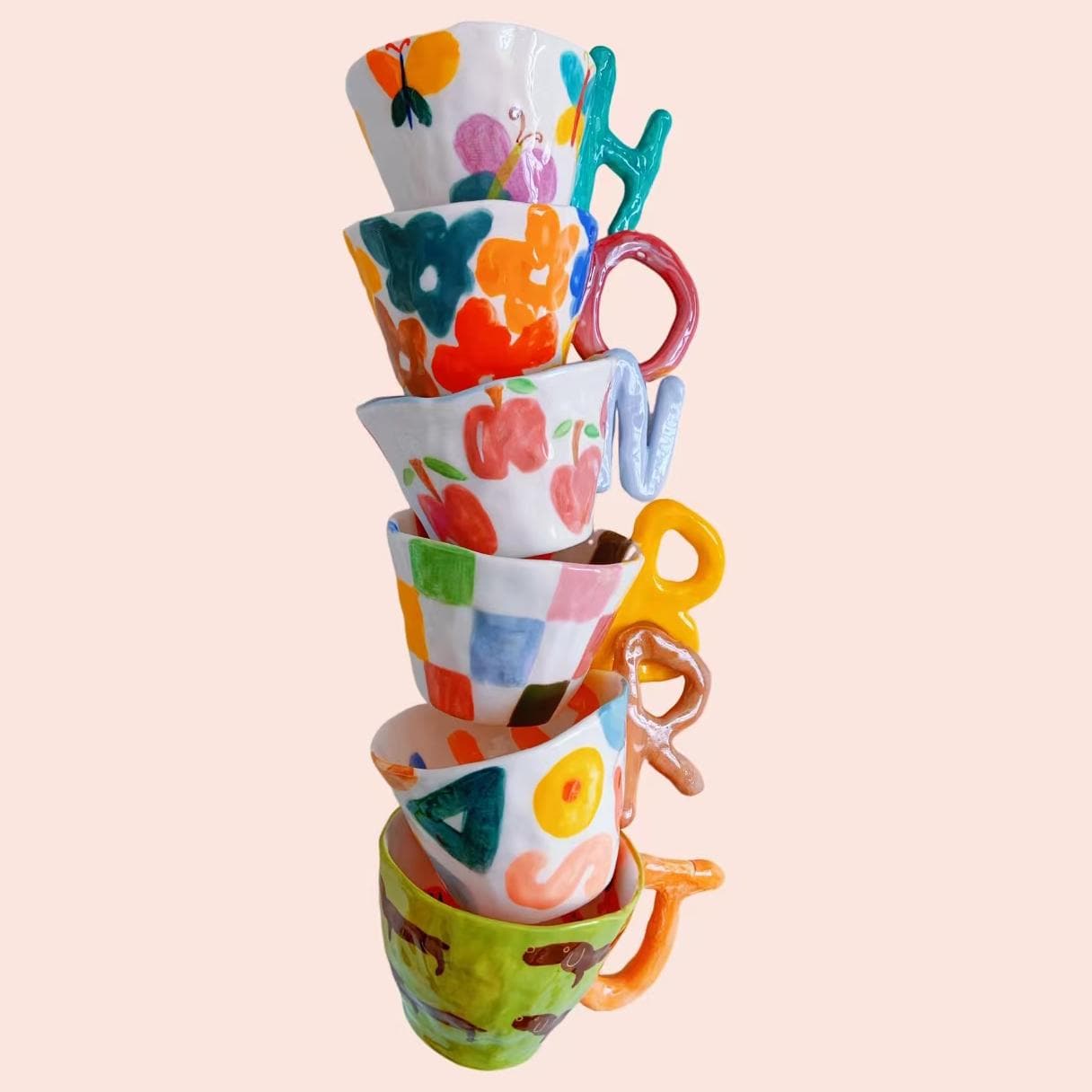 Personalised Glazed porcelain Mug|Unique Hand-Painted Cup| Gift for Mom, Colleague| Customized with your Logo, Design, or Text | Unique Gift