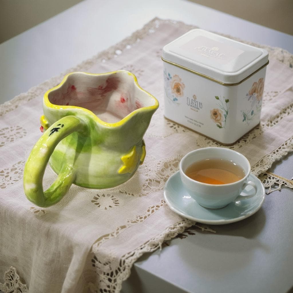 Personalized Ceramic Cup: Unique Art Piece,Custom Cup,Apple Green Daily Cup.