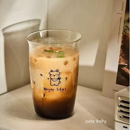 Flip Cup Glasbecher, niedlicher Cartoon-Wasserbecher, Colabecher 