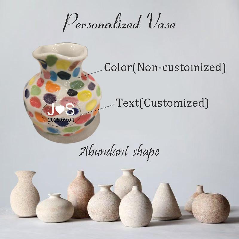 Personalisierte Keramikvase: Einzigartiges Kunstwerk, individuell gestaltete Vase, gedrehte Vase, handgefertigte Blumenvase.