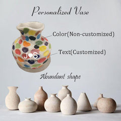 Personalisierte Keramikvase: Einzigartiges Kunstwerk, individuell gestaltete Vase, gedrehte Vase, handgefertigte Blumenvase.