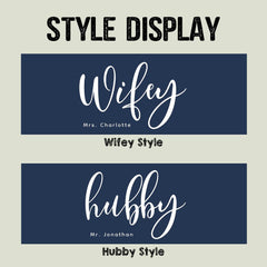 Couple Wifey and Hubby Customized Beach Towel Personalized Beach Chair Cover with Side Pockets, Custom Name Chaise Lounge Chair Towel Cover (P001)