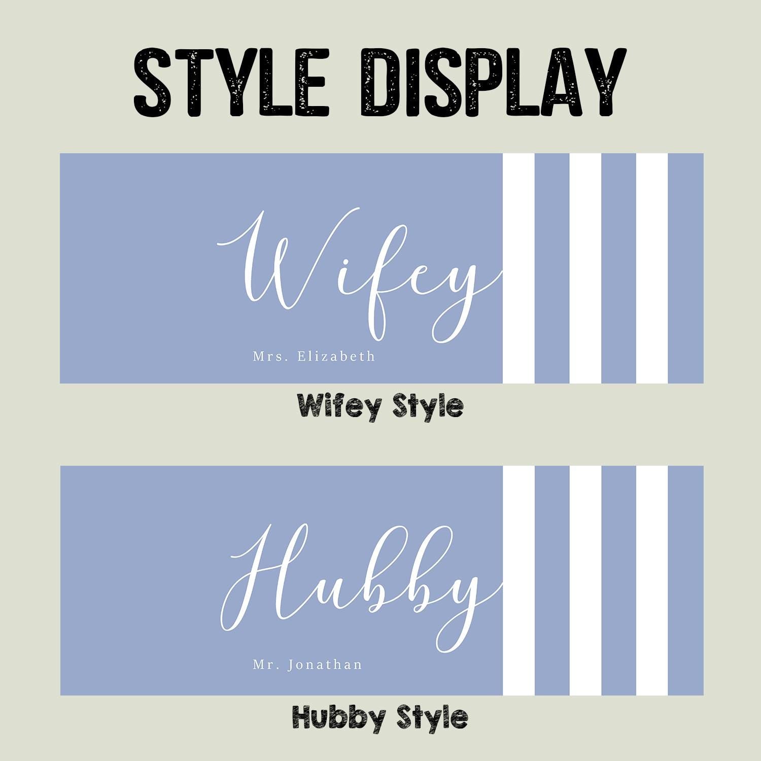Couple Wifey and Hubby Customized Beach Towel Personalized Beach Chair Cover with Side Pockets, Custom Name Chaise Lounge Chair Towel Cover (P000)