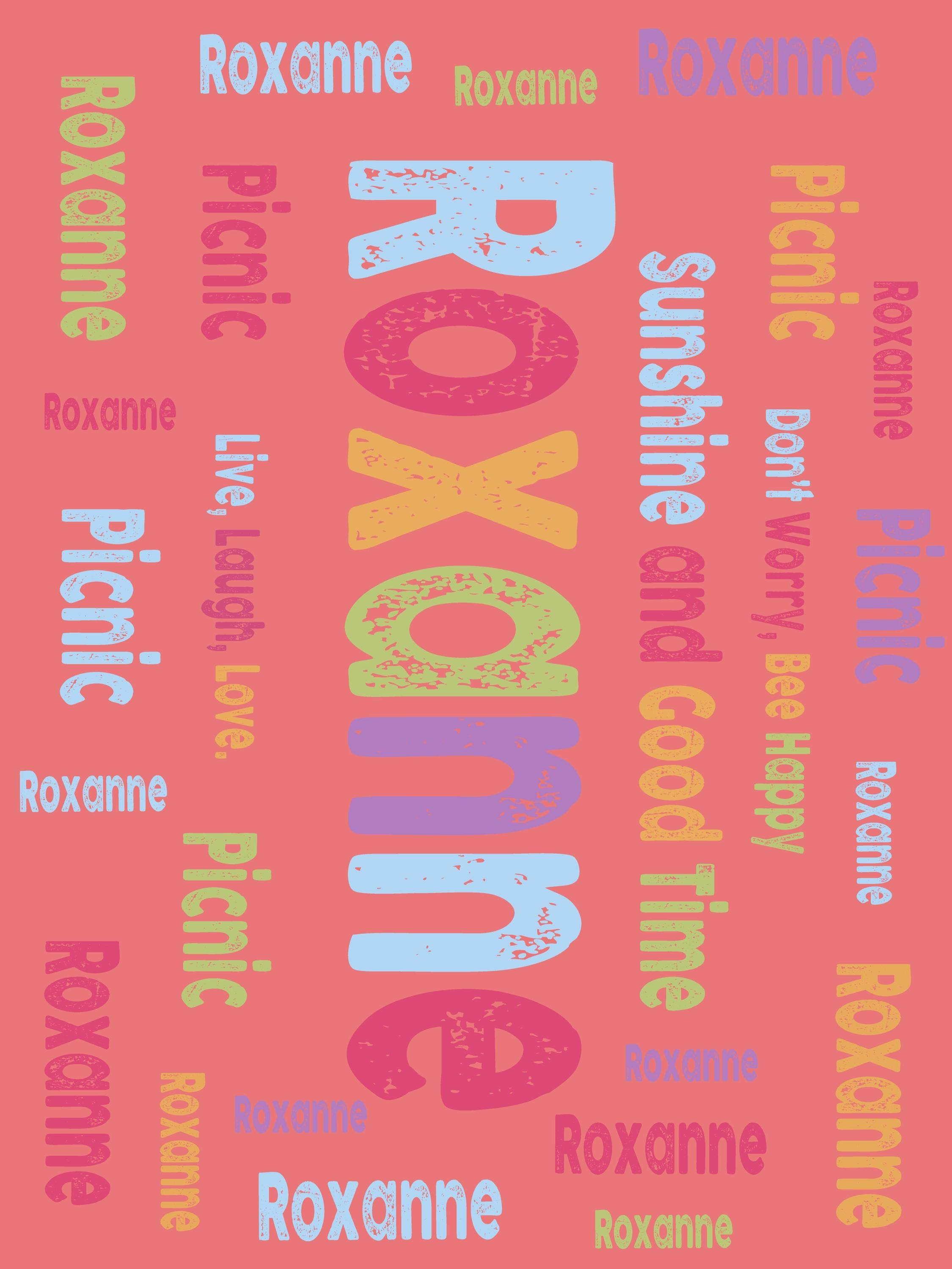 Custom Name Picnic Blanket, Waterproof & Packable, Personalized Colorful Outdoor Mat for Camping, Beach, Festivals (P001)