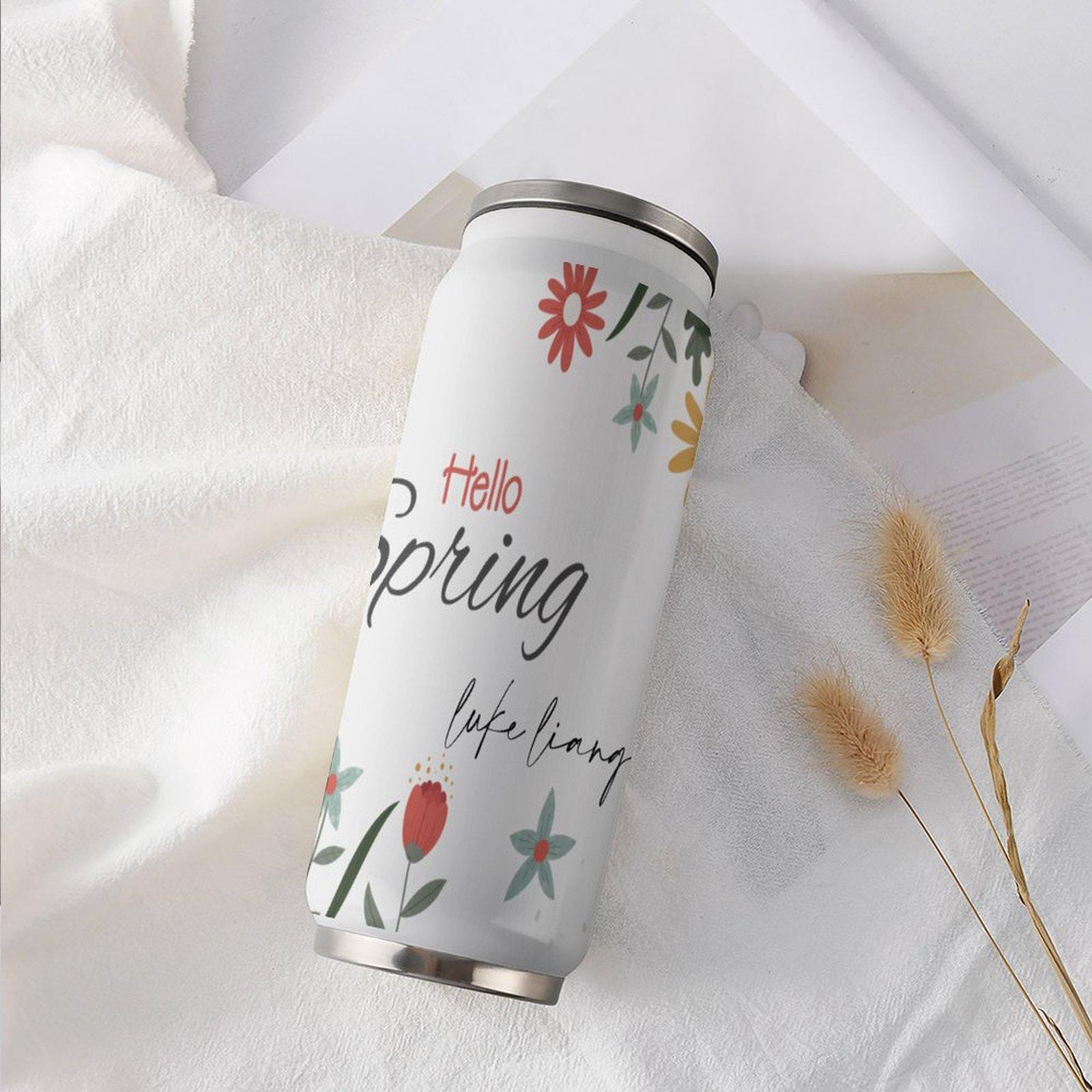 Individuell gestaltbarer Coca-Cola-Becher mit Strohhalm – Vakuumisolierter Becher aus Edelstahl 304