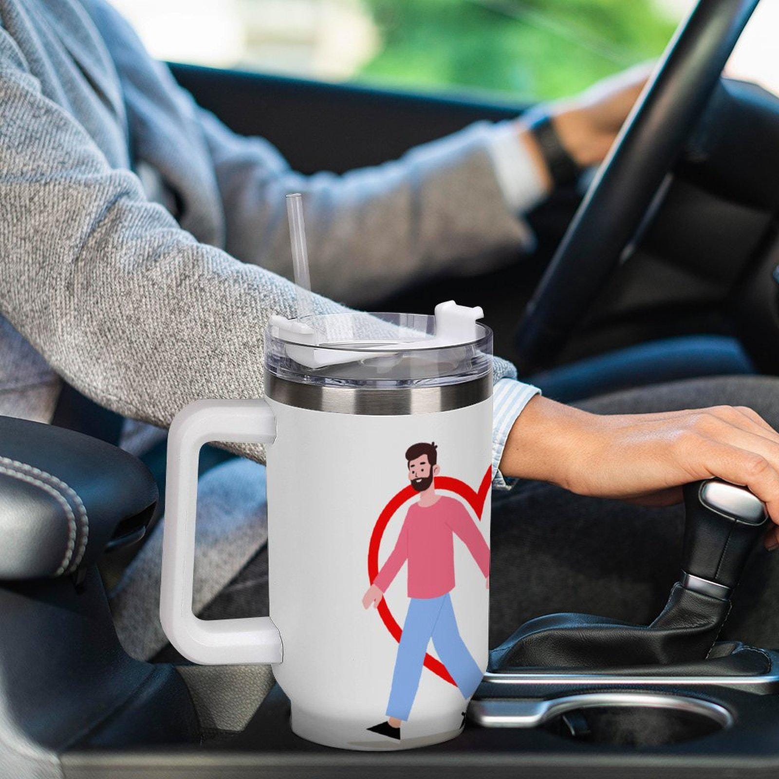 Personalisierter 1,2-Liter-Edelstahlbecher, vakuumisoliert, Geschenk für den Ehemann