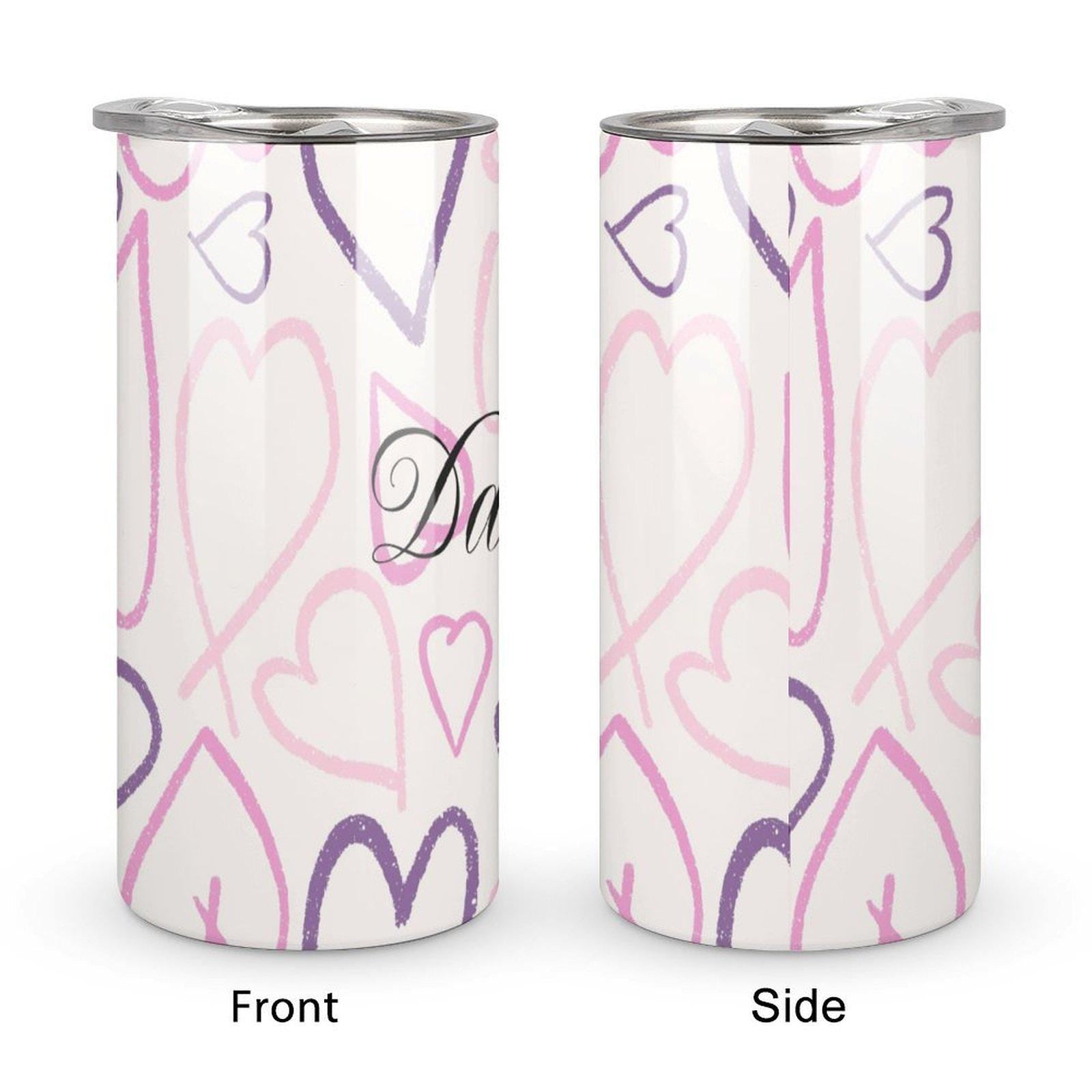 Personalisierter Edelstahl-Trinkbecher, Reisebecher für Auto, Fitnessstudio, Büro, Geschenk mit individuellem Namen