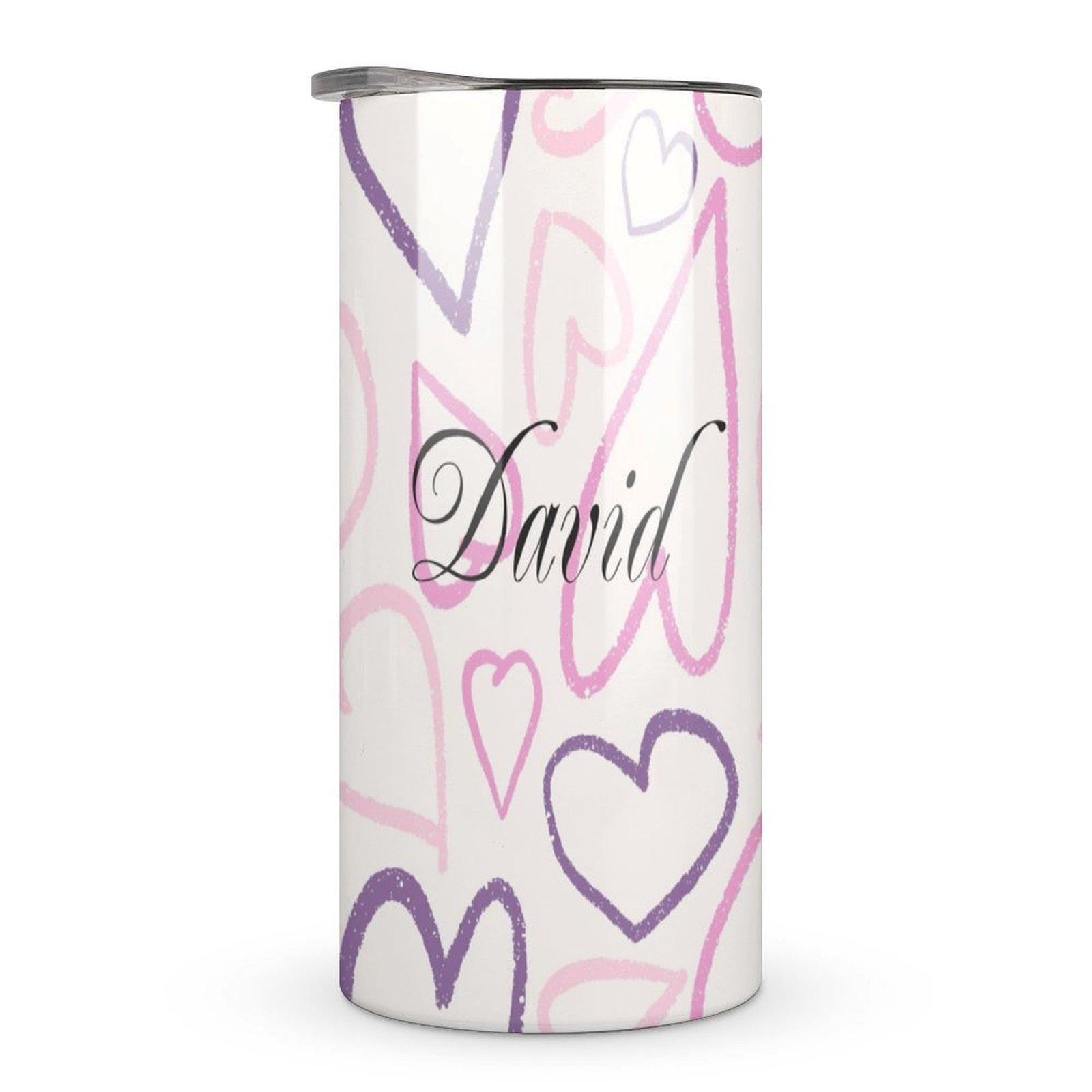 Personalisierter Edelstahl-Trinkbecher, Reisebecher für Auto, Fitnessstudio, Büro, Geschenk mit individuellem Namen