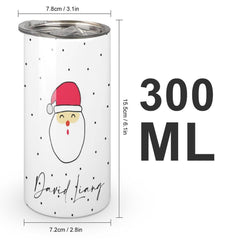 Personalisierter Edelstahlbecher – Individuell gestaltbarer Reisebecher mit Namen für Auto, Fitnessstudio, Büro