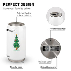 Vakuumisolierter Becher aus Edelstahl 304 – Individuell gestalteter Coca-Cola-Becher mit Strohhalm