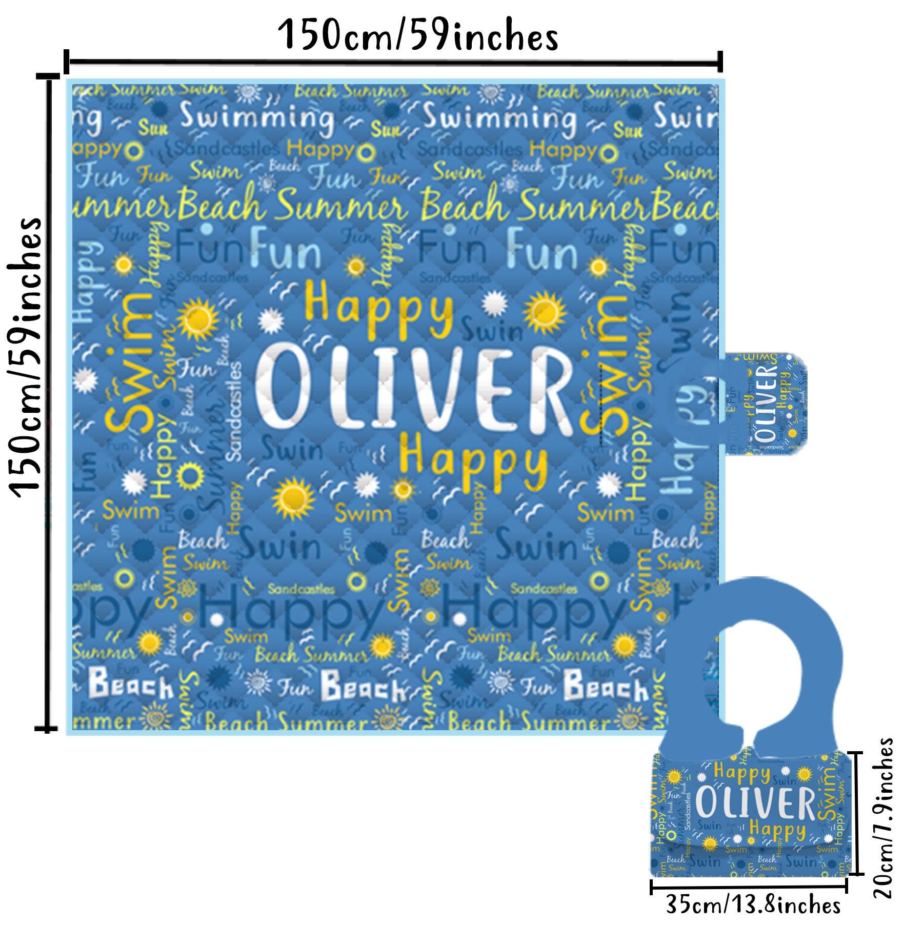 Custom Name Picnic Blanket, Thickened Waterproof Picnic Mat, Portable with Handle, Personalized Outdoor Mat for Camping, Beach, Festivals (P000)