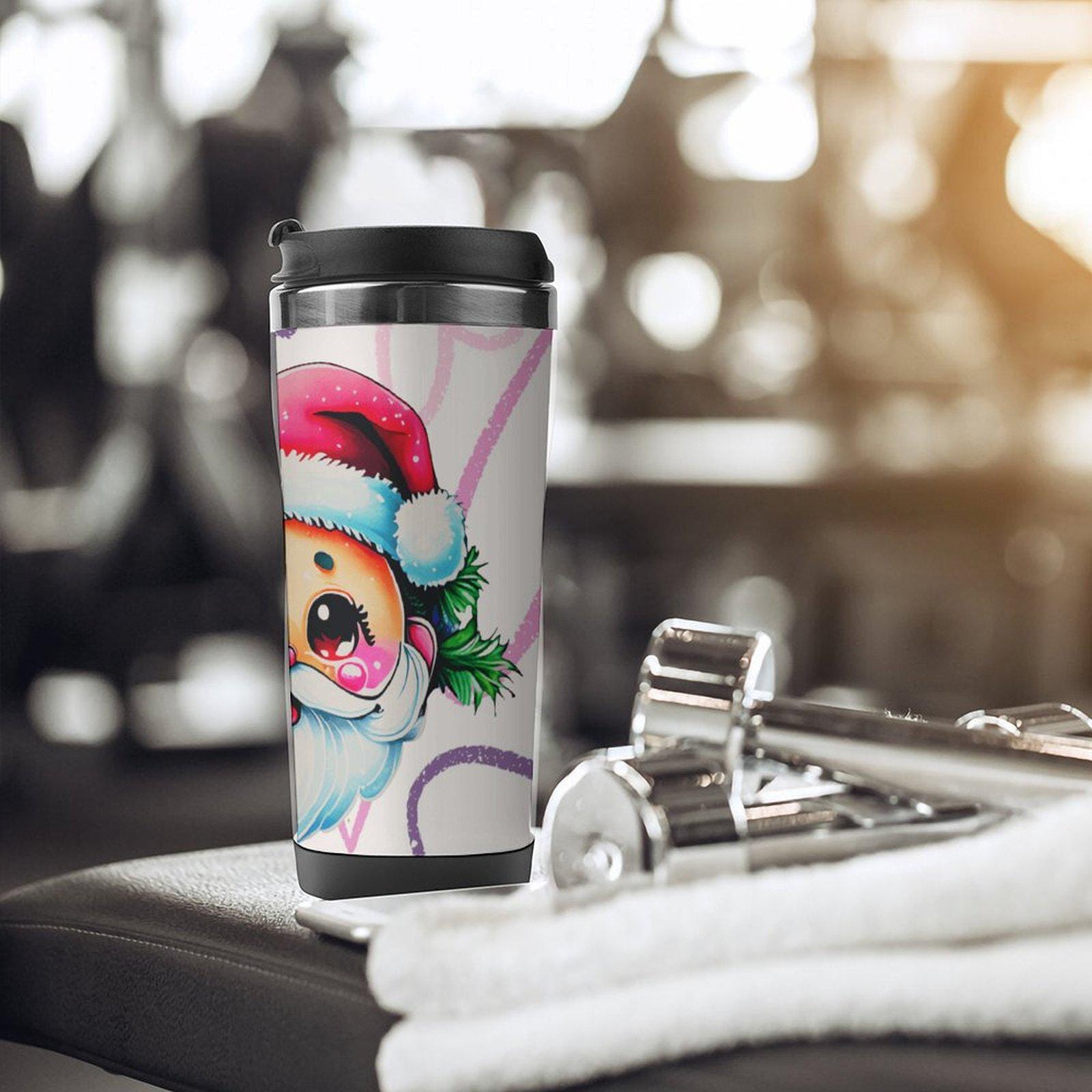 Stainless Steel Travel Cup- Christmas Winter Themed, Double-Wall Insulated, Perfect for Hot Cold Drinks